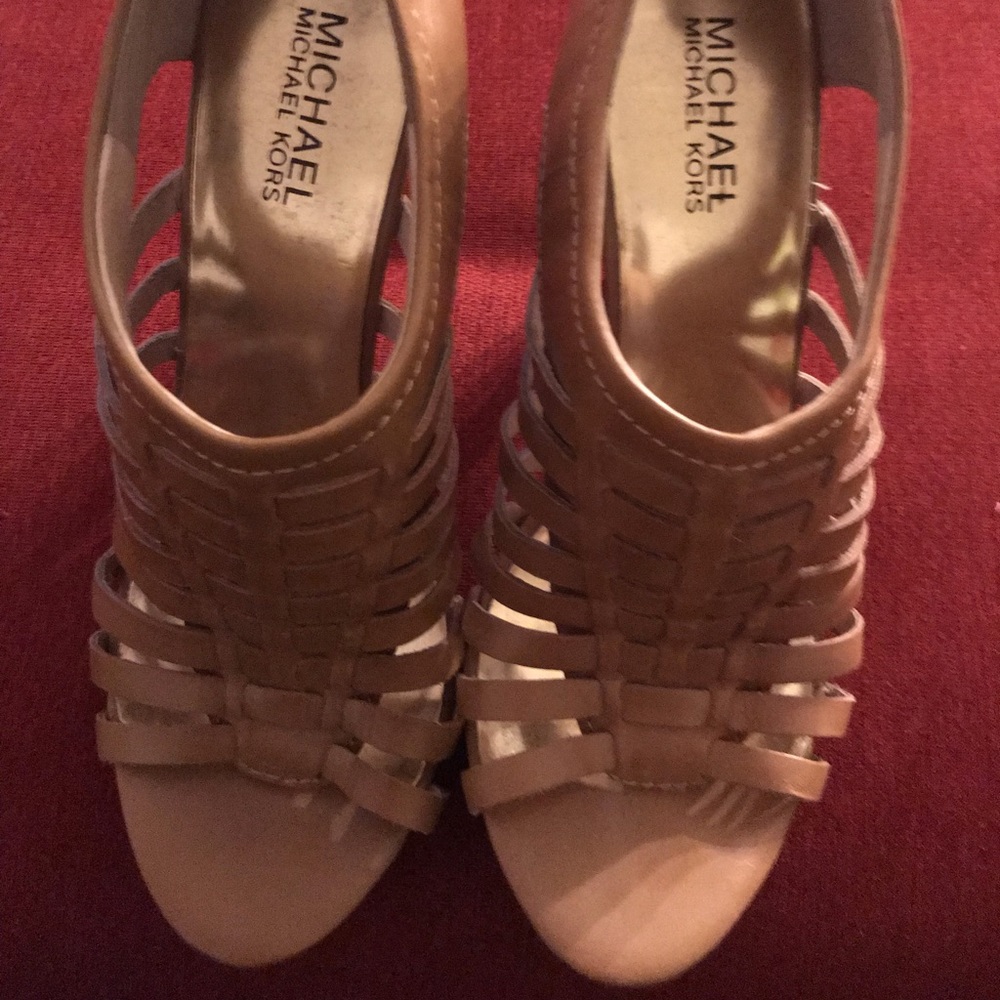 Michael Kors tan straps heels